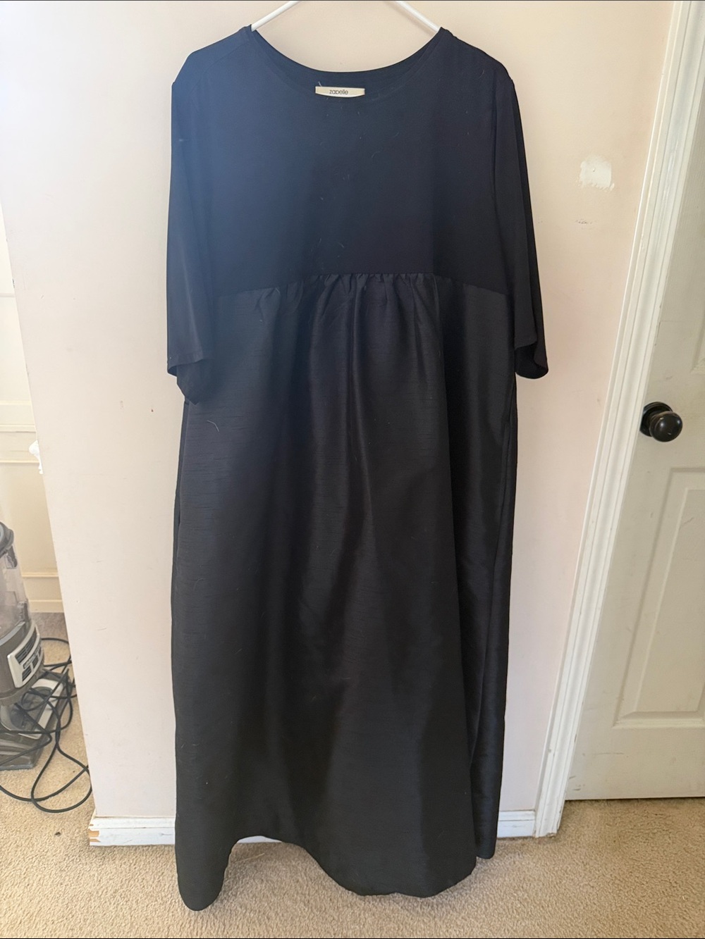 Women’s Black Midi Babydoll Dress
